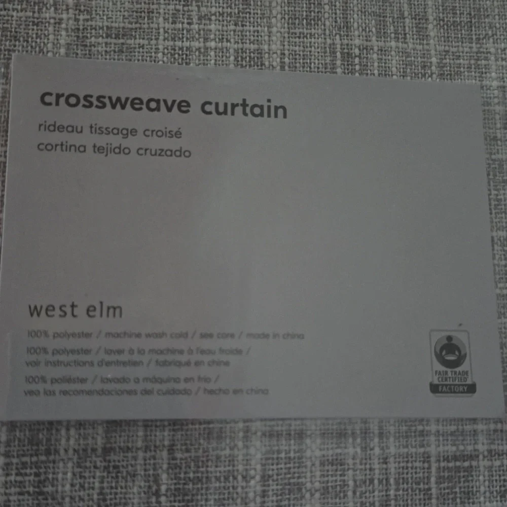 ❤️BUY 2 GET 1 FREE  West Elm Crossweave Curtain